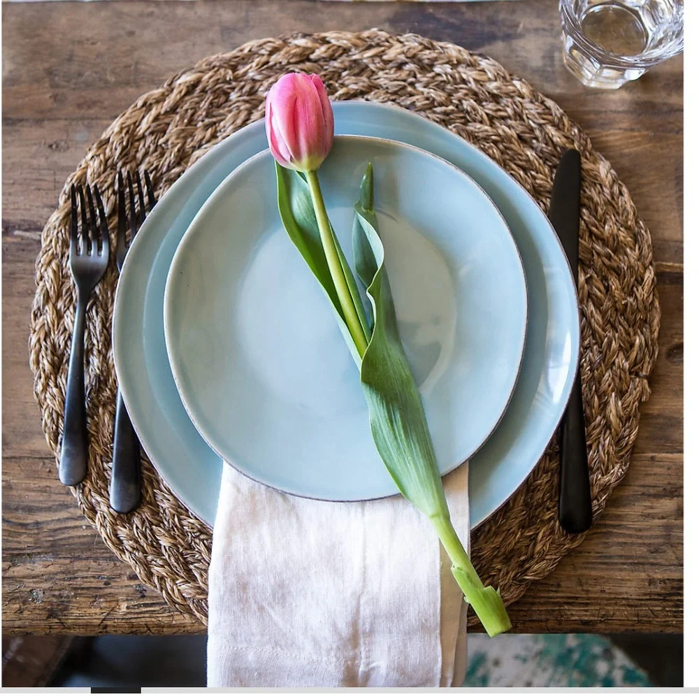 NWOT BALI ROUND WOVEN PLACEMAT- Crate & Barrel